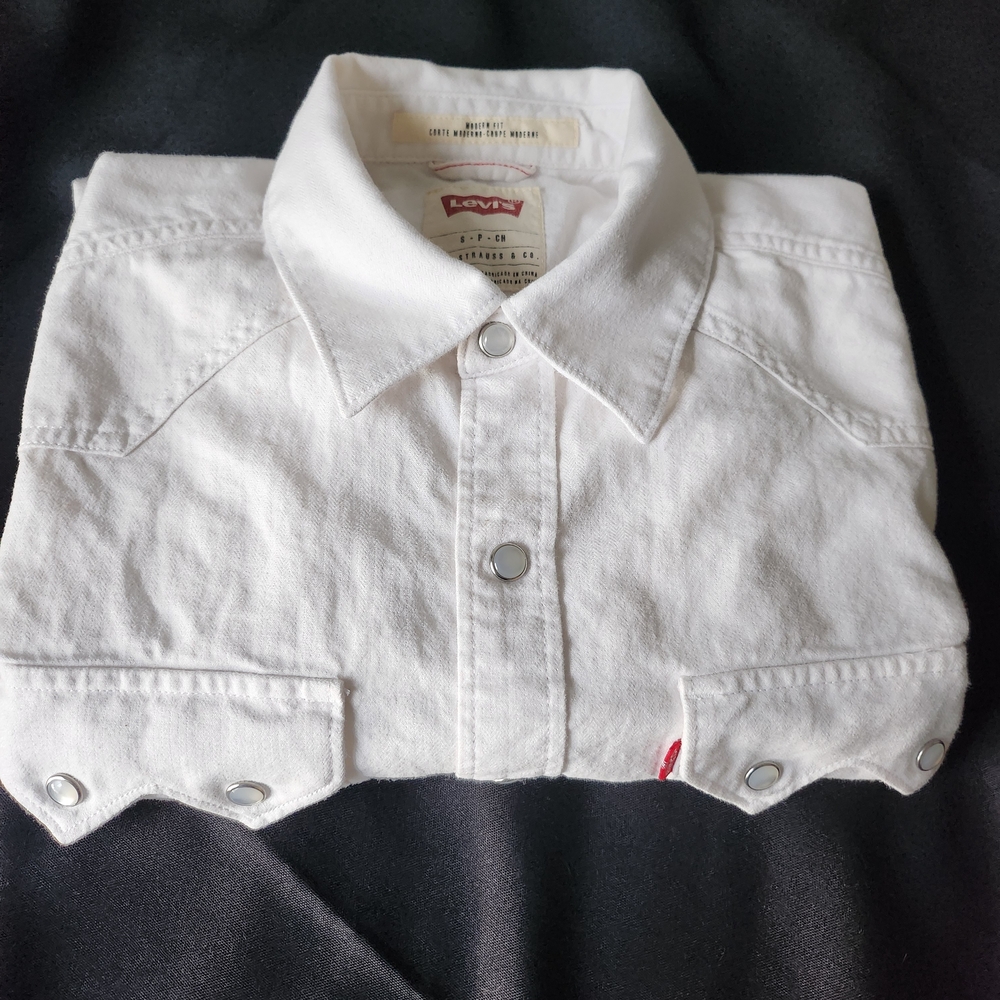 Levi's White Denim Shirt